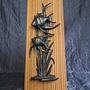 Vintage Wanddekoration Holz Kunststoff Schwarz 1960er Jahre 1
