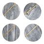 4x Kira Grey Marble Untersetzer
 0