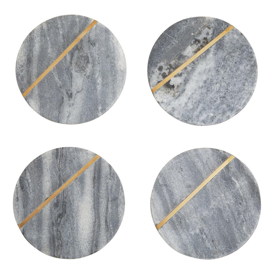 4x Kira Grey Marble Untersetzer
 0