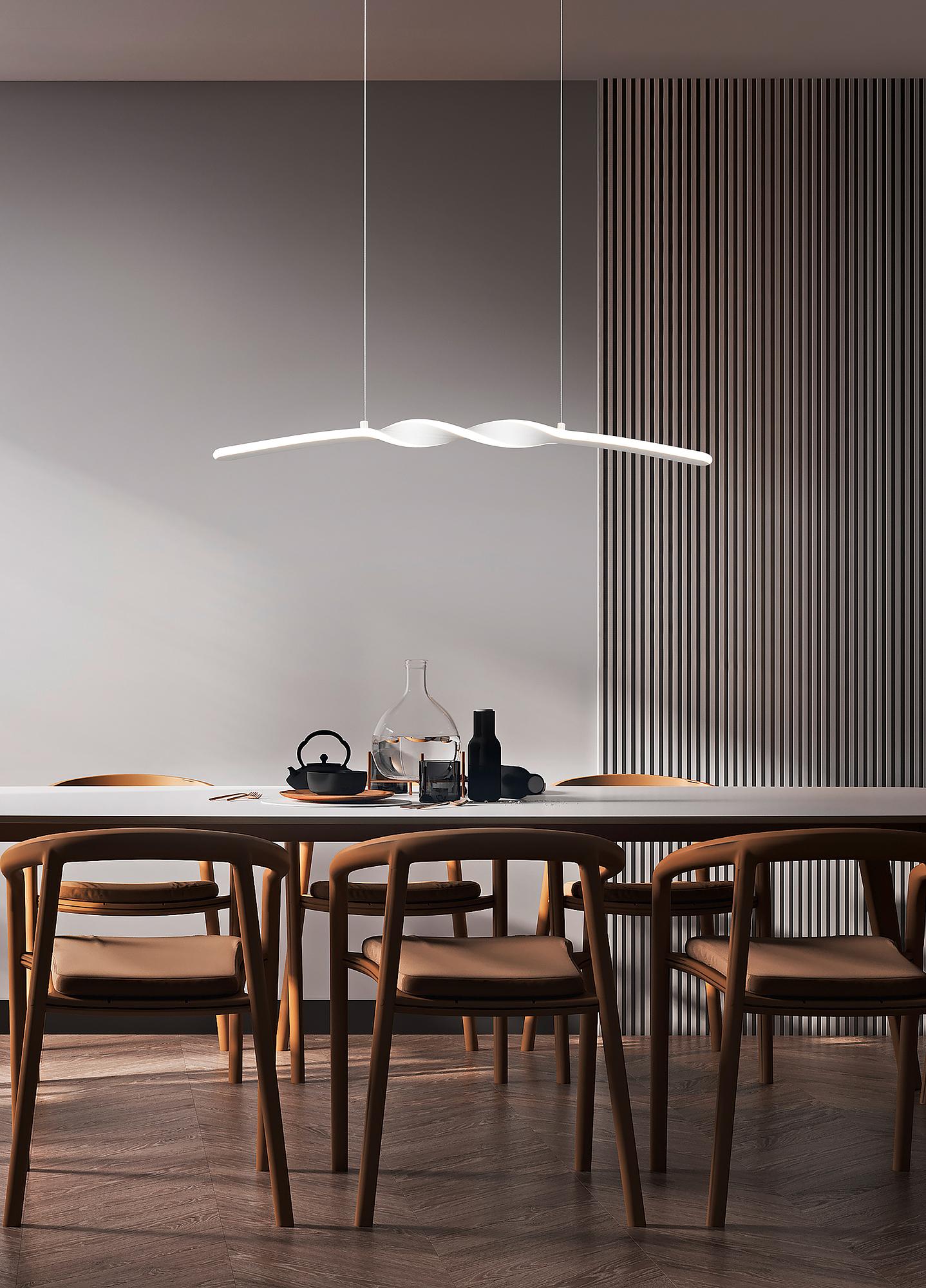 Ginko LED-Pendelleuchte 1-Flammig Eisen Silikon Weiß 2