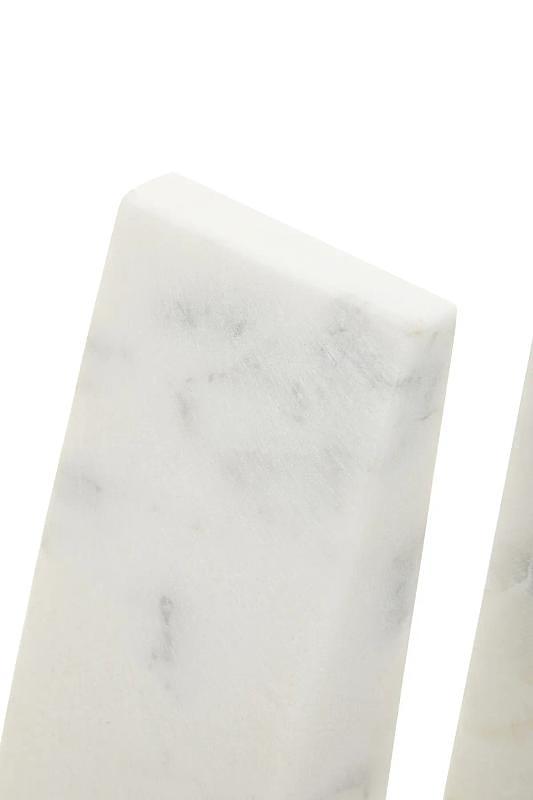 2x Marris White Marble Buchstützen
 2
