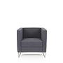 BARBADOS Sessel Stoff Grau 0