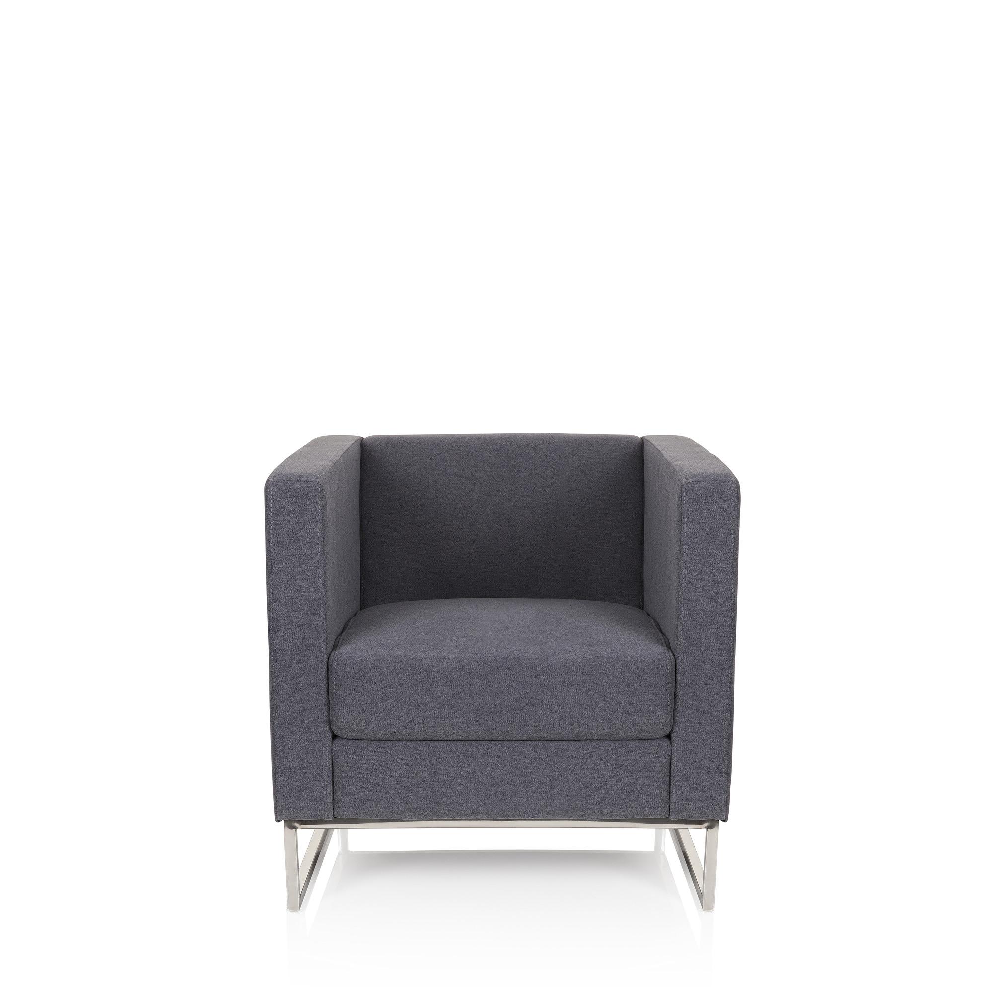 BARBADOS Sessel Stoff Grau 0