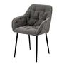 2x Armchair Bouclé Anthracite 3