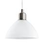 Pendant lamp Brenda I Glass Steel 1-bulb Silver 0