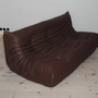 Togo Sofa 3-Sitzer Madras-Leder Braun 7