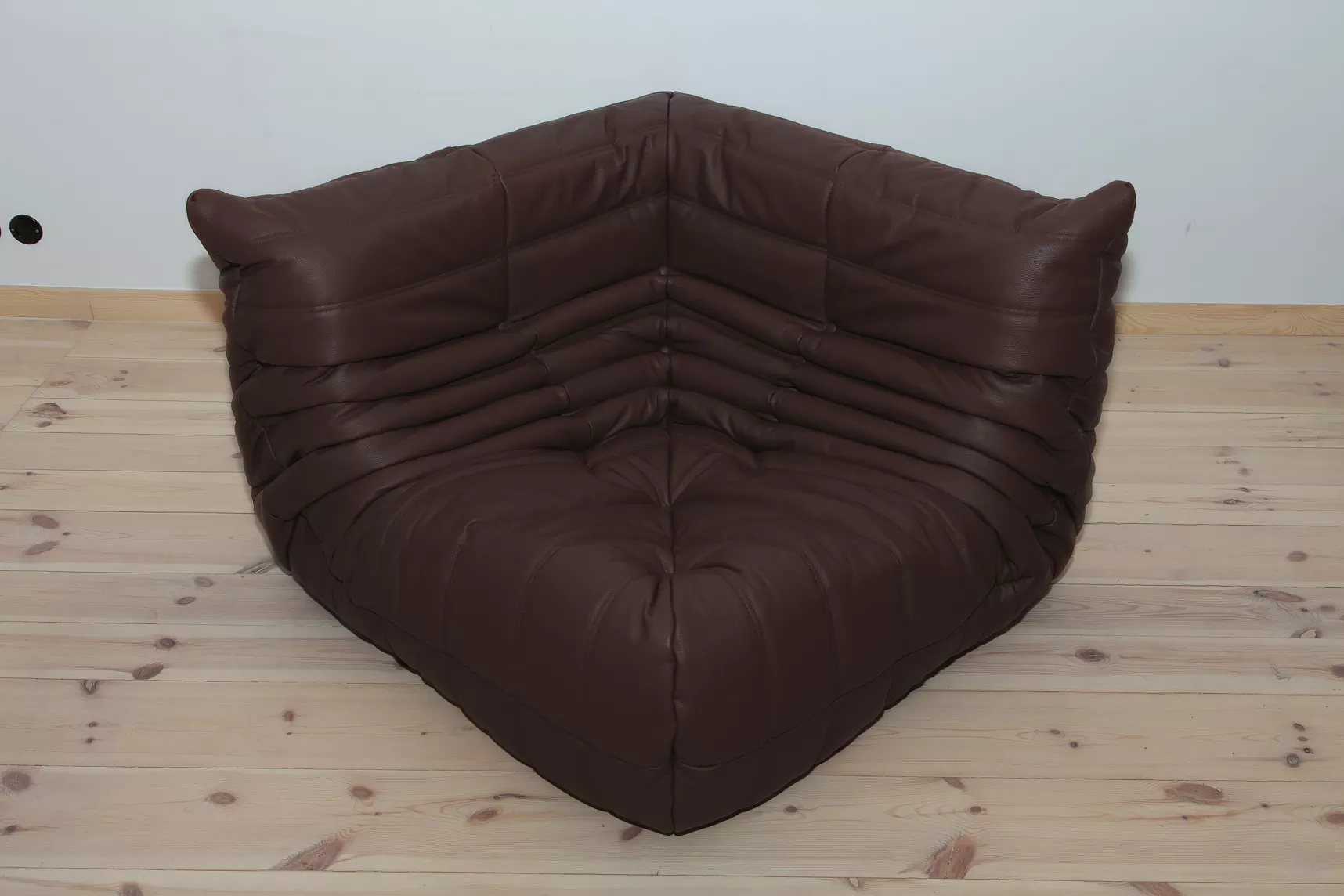 Togo Corner Sofa Madras Leather Brown 5