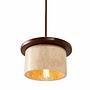Duck Pendant Light Walnut Wood Travertine Brown 7