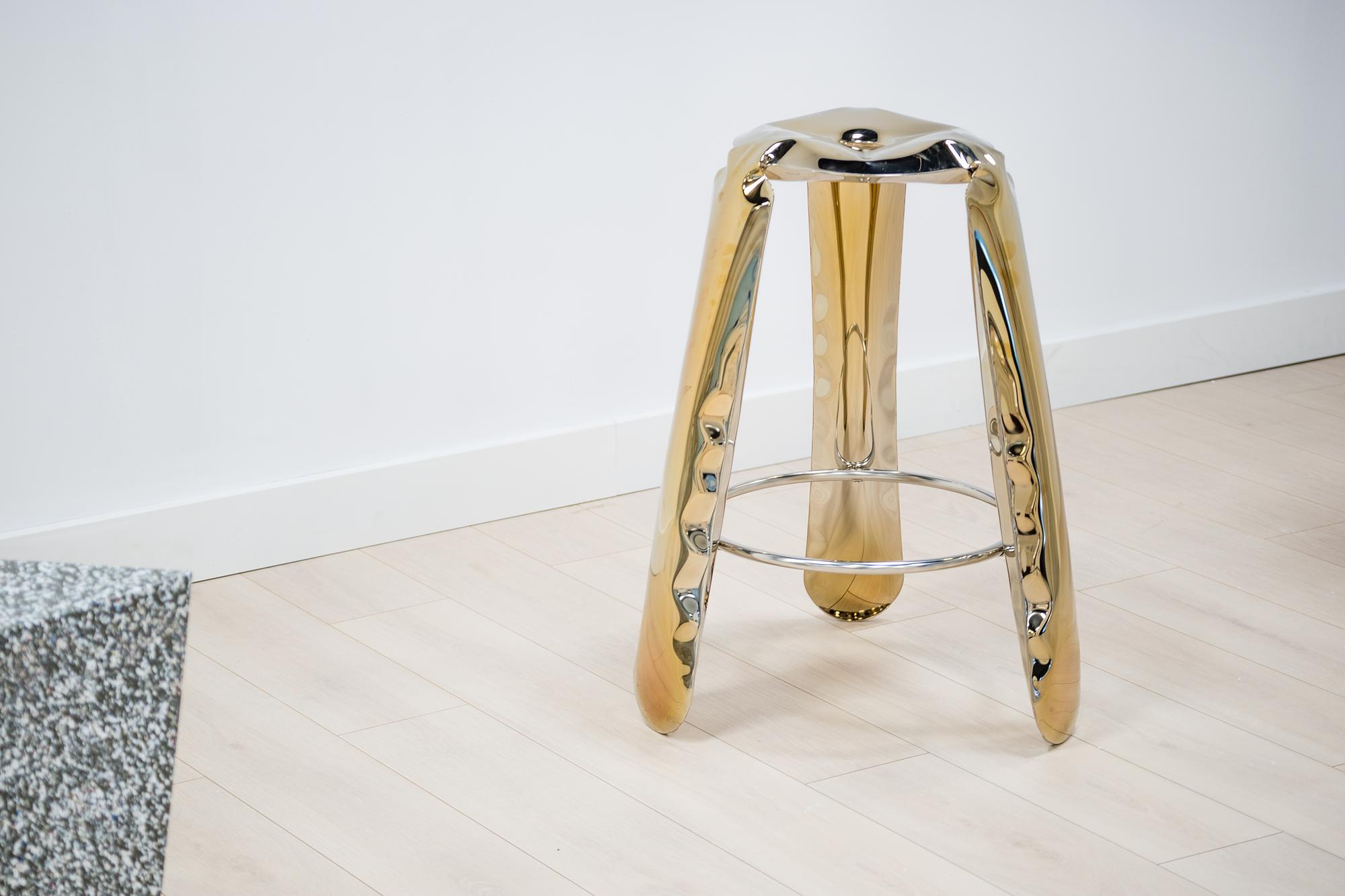 Plopp Sgabello da bar Acciaio Inox Oro Heat 0