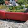 Sofa Pupilla mit Longchair aus pigmentiertem Leder Rot 5