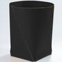 Papierkorb XL 100% Recyceltes Leder Schwarz 1