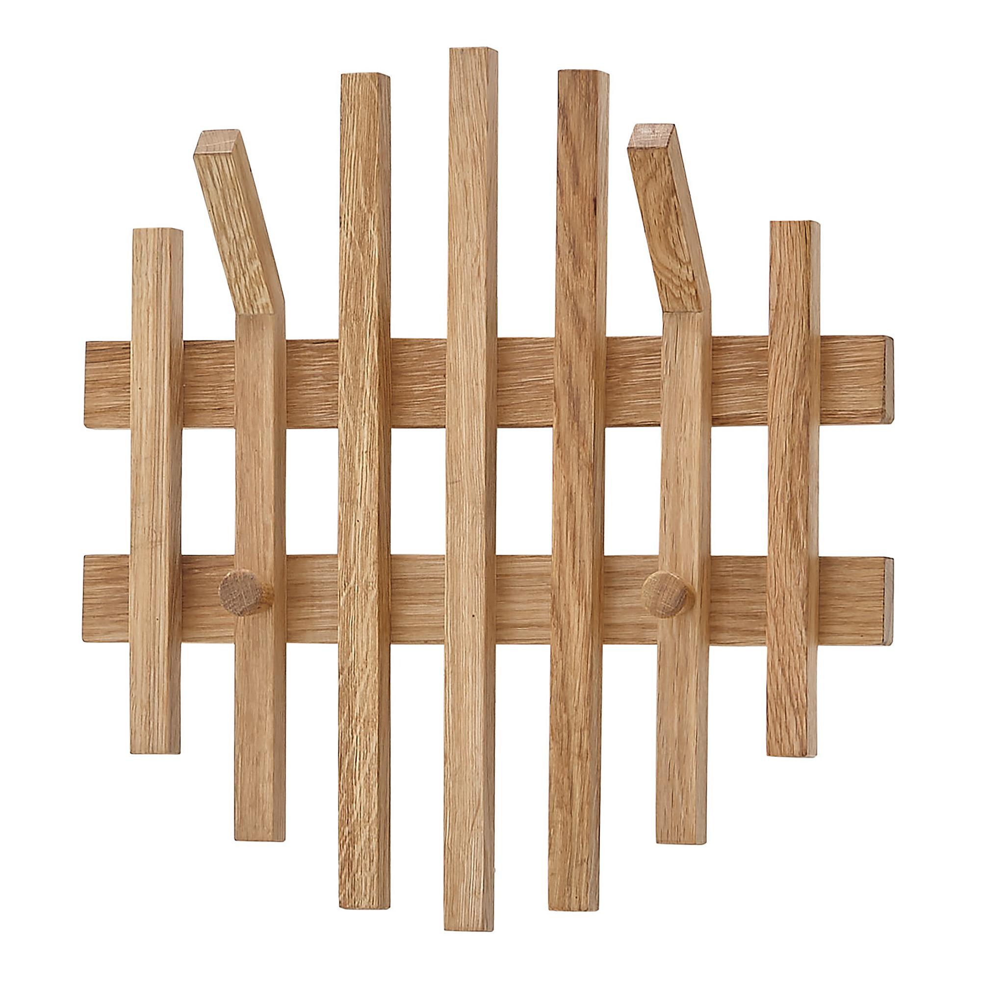 Garderobenpaneel Woods Cross Typ D Massivholz Braun 0