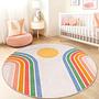Regenbogen-Kinderteppich Mehrfarbig Ø150cm 0
