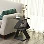 Albeni Side Table Wood Veneer Anthracite 1