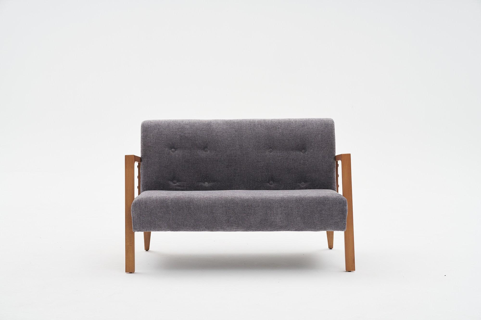 Kemer Sofa Buchenholz Grau 3