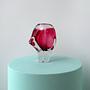 Vintage vase glass red 4