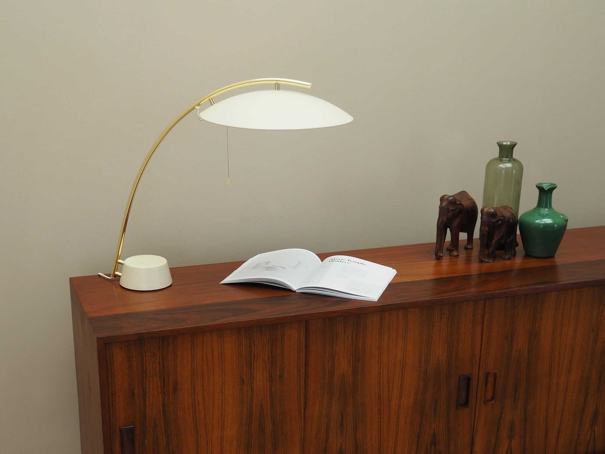Table lamp metal white 1980s 2