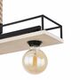 Pendelleuchte Holz Metall Beige Schwarz 6