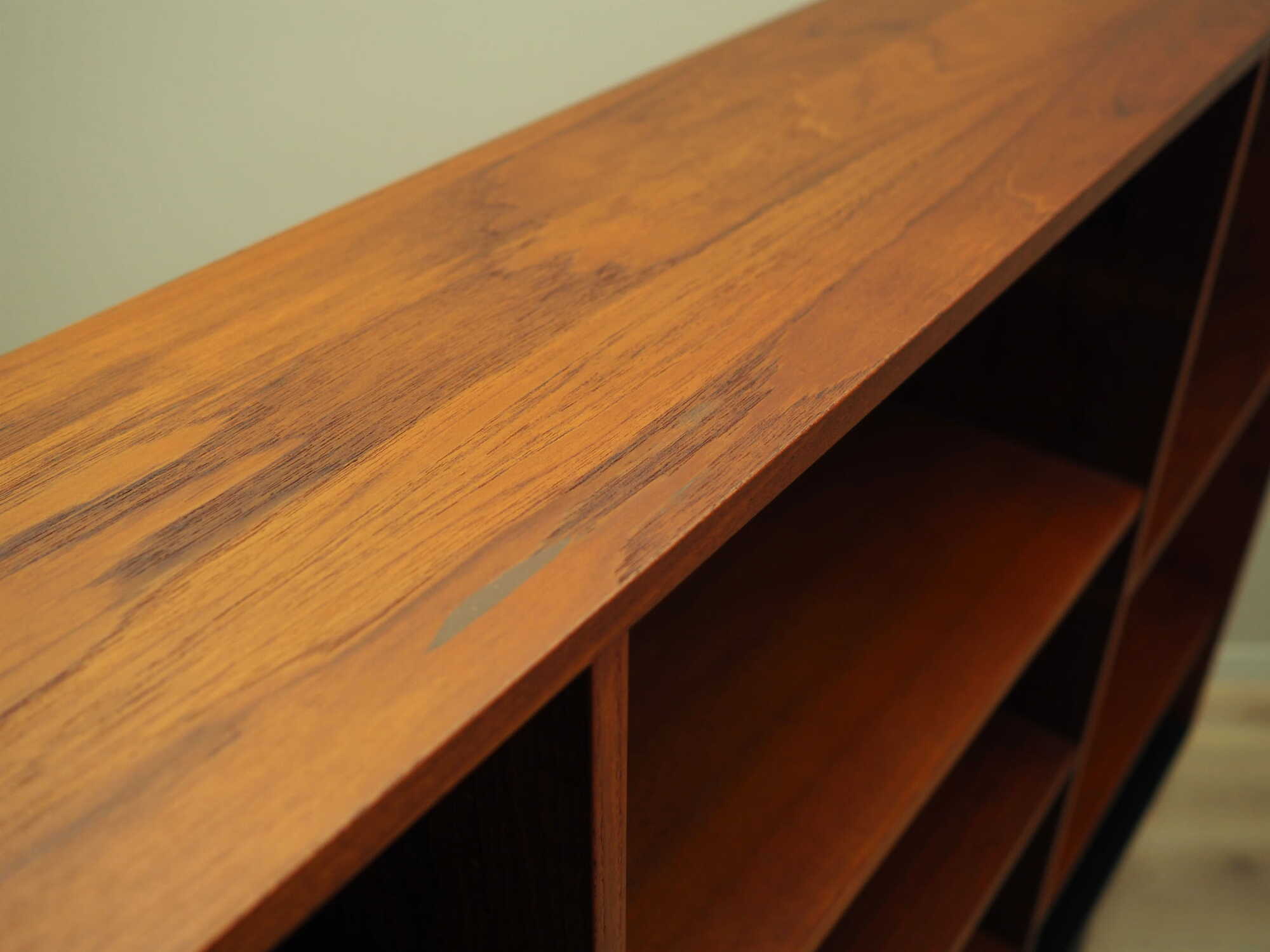 Vintage Bookshelf Teak Wood Brown 1970s 7