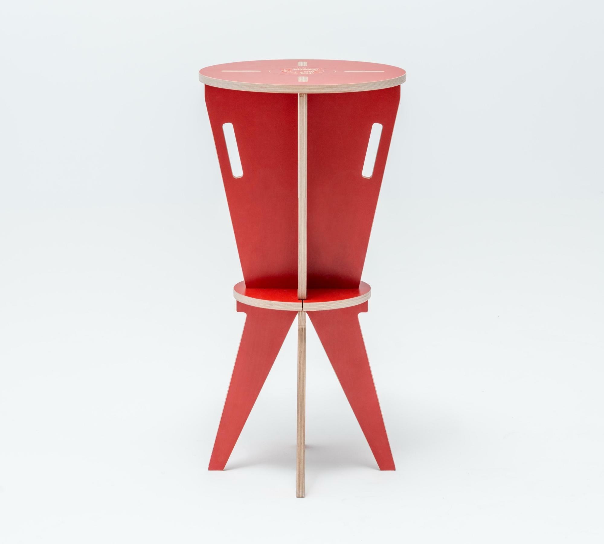 Hocker aus Handarbeit ST Stool Rot 0