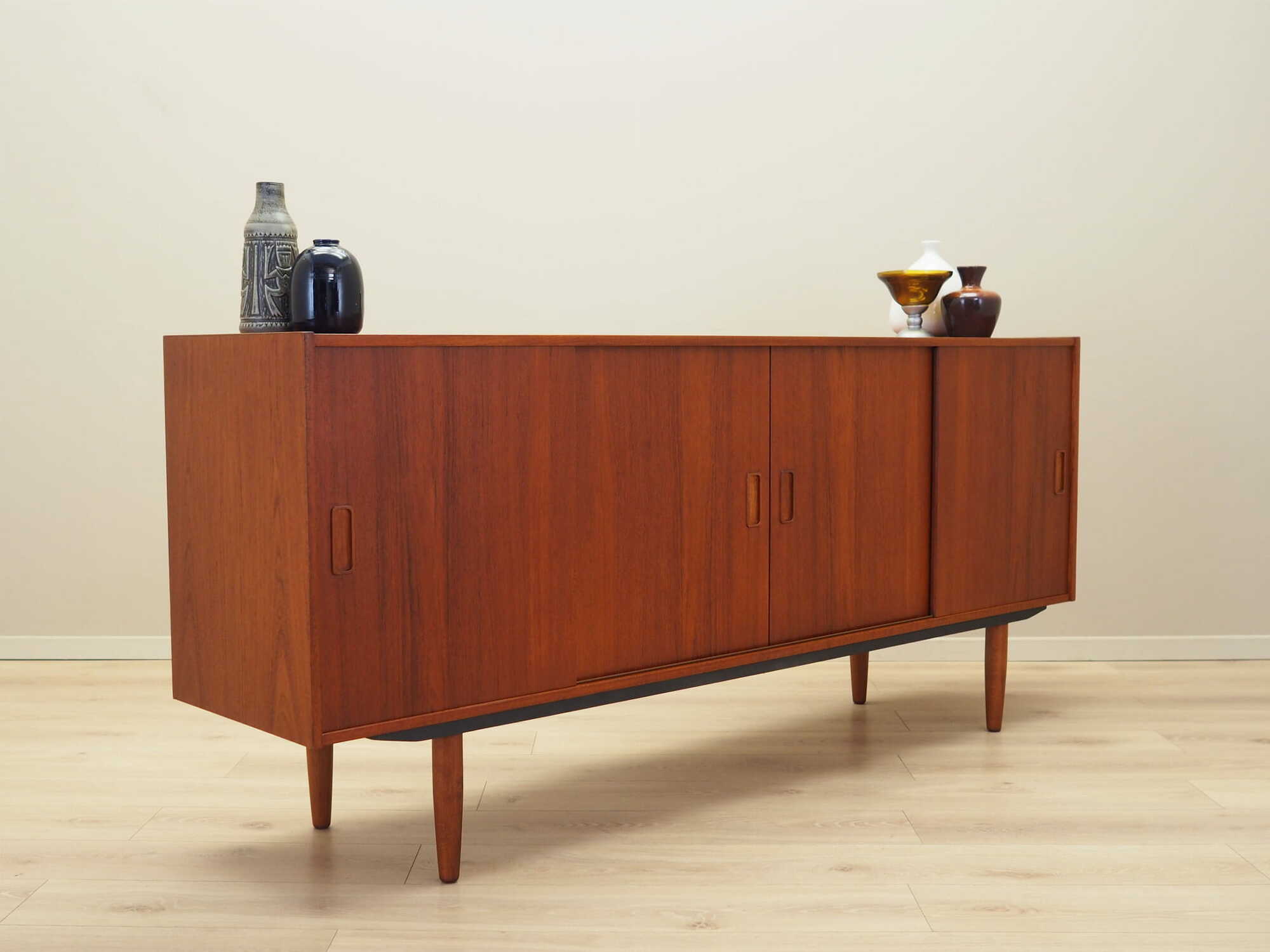 Vintage Sideboard Teakholz Braun 1970er Jahre 5