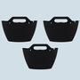 3x Wall Flower Pot Black 1