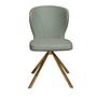 Swivel chair faux leather green 1