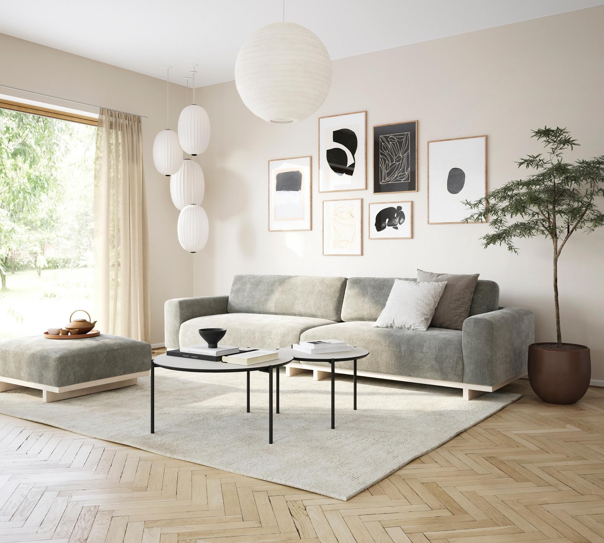 Aya Sofa 4-Sitzer Planet Grey Green 0