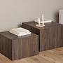 Coffee Table Sukatari Set of 2 Dark Oak Decor 2