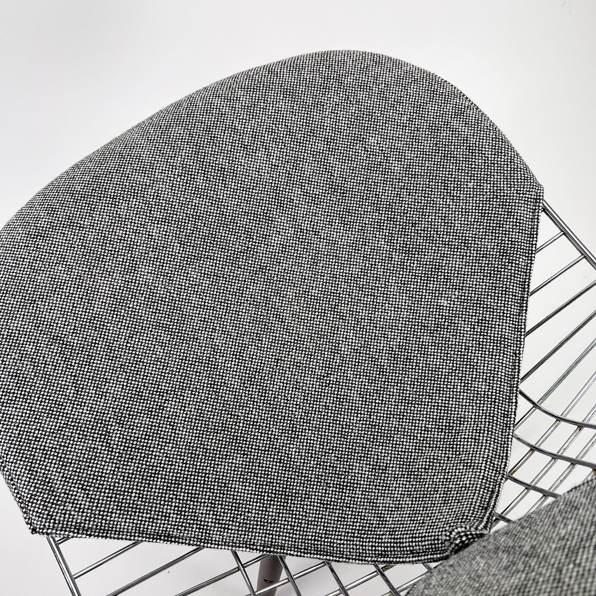 DKR Wire Chair Steel Textile Gray 5
