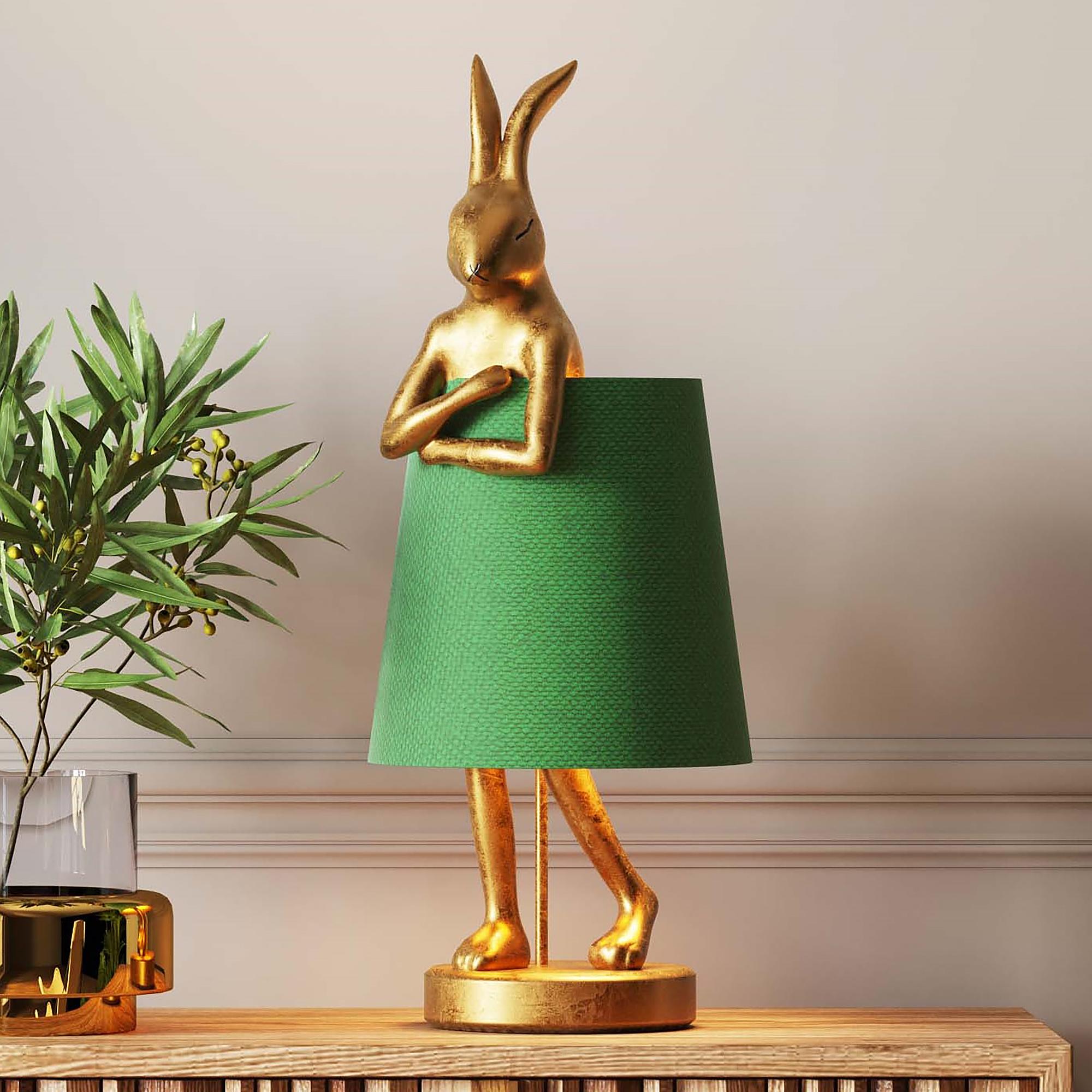 Tischleuchte Animal Rabbit Typ B Stahl Polyresin Grün 1
