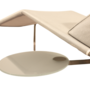 Lelunga Chaiselongue aus Leder und Stahl Beige 2