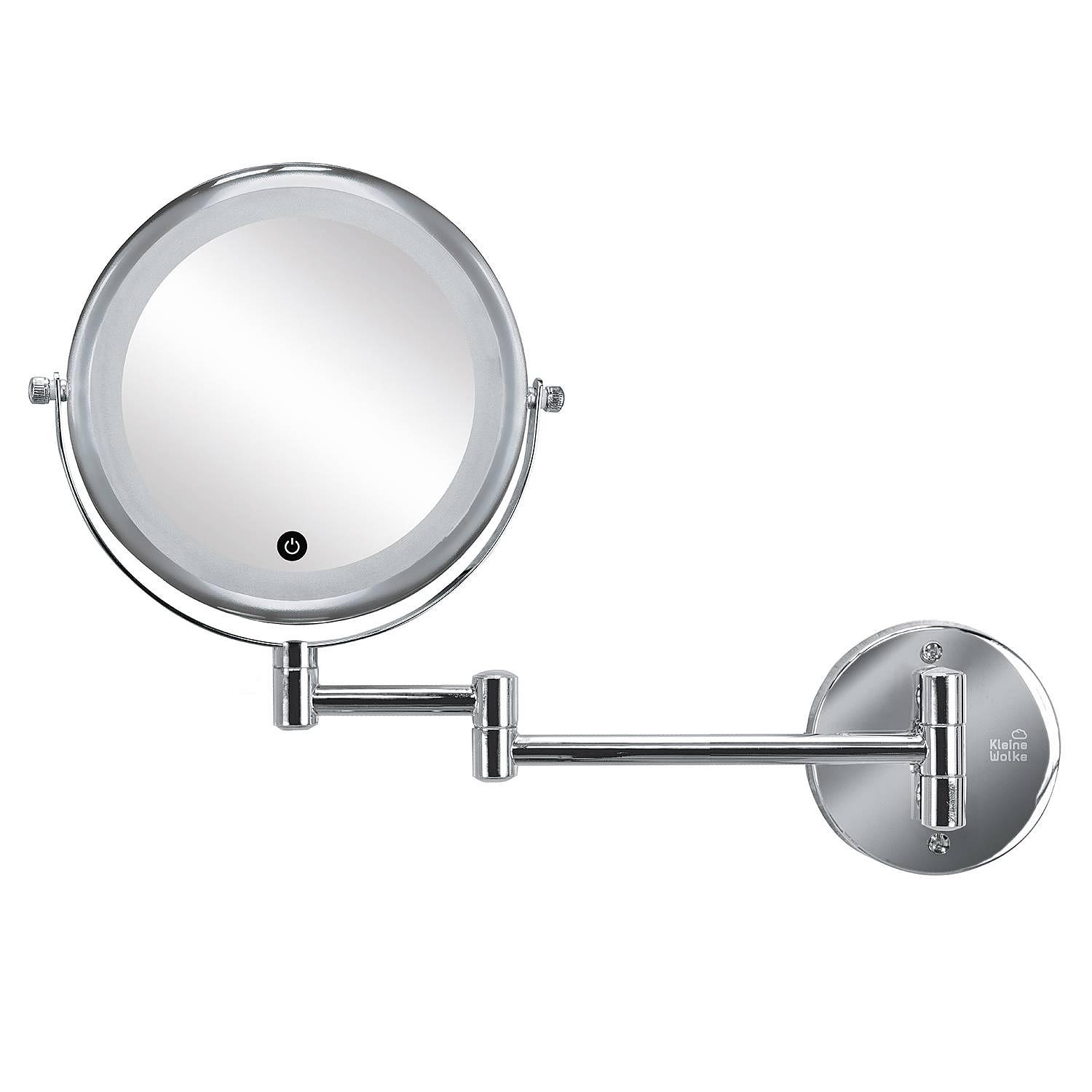 Kosmetikspiegel Lumi Chrom Spiegelglas Silber 2