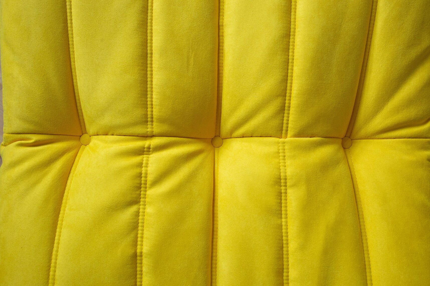 Togo Pouf Tessuto Giallo Limone 5