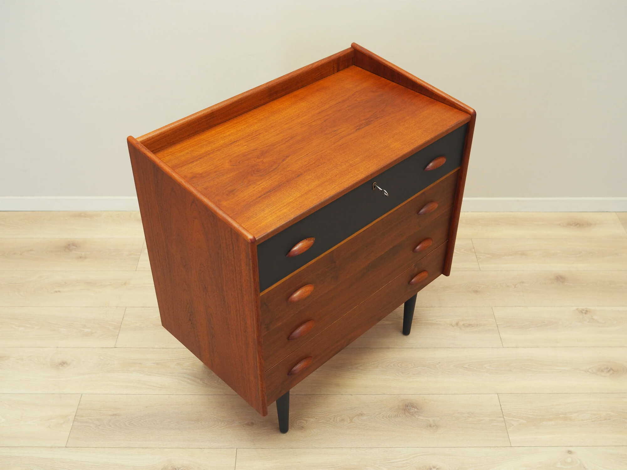 Vintage Chest of Drawers Teak Wood Brown 1970s 6