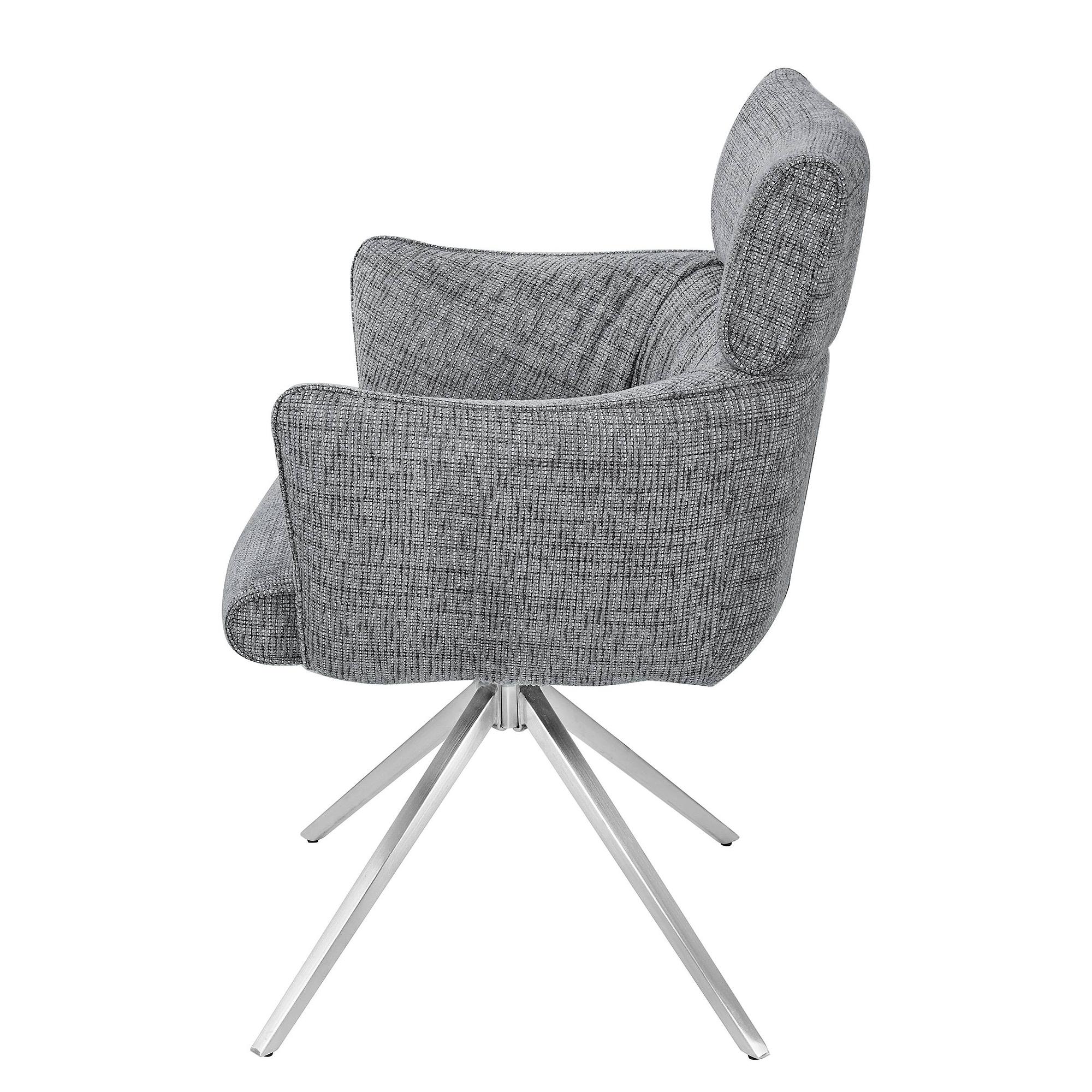 2x Drehbarer Armlehnenstuhl IMMAH Grau 4