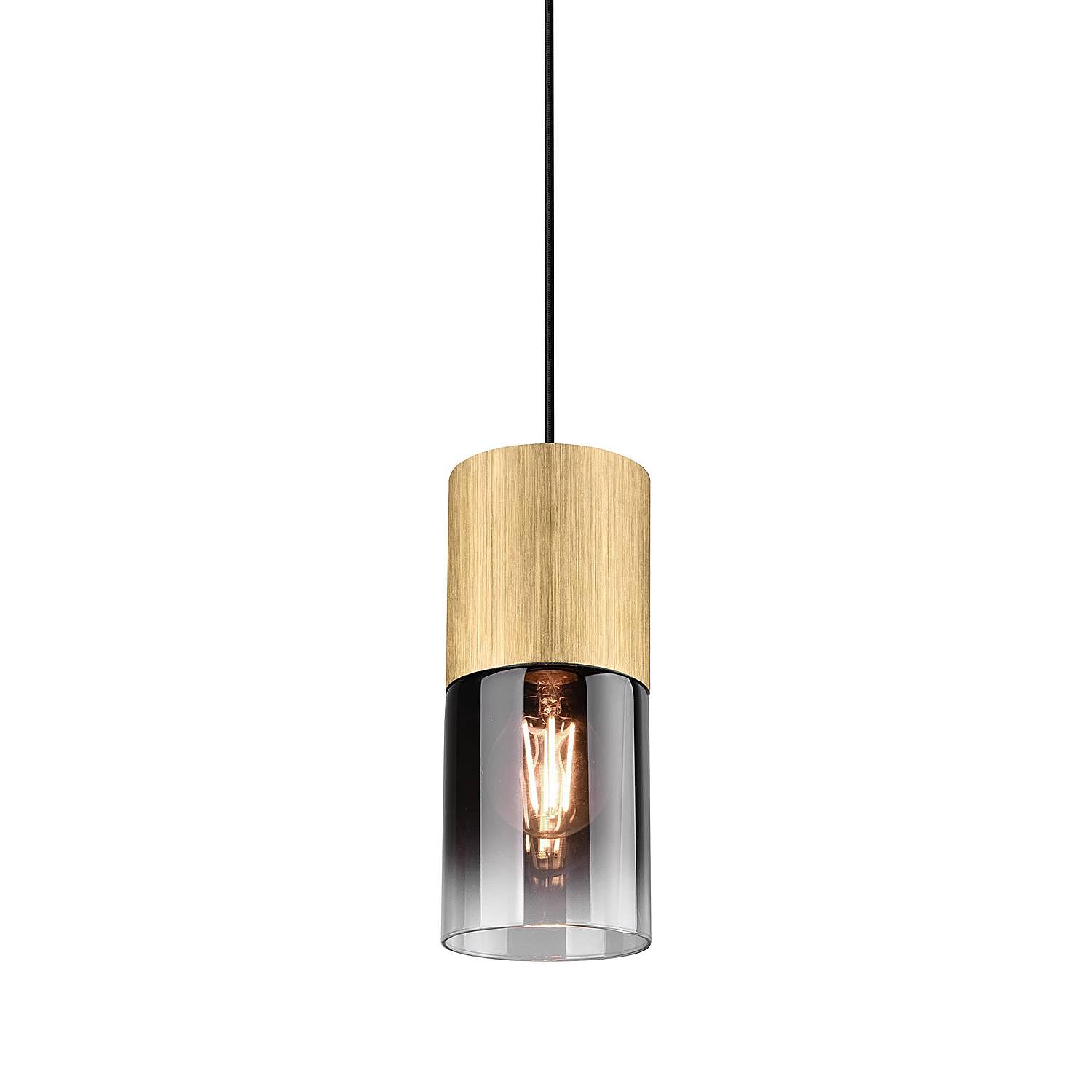 Robin Type A Pendant Lamp Smoked Glass Steel Single-flame 1