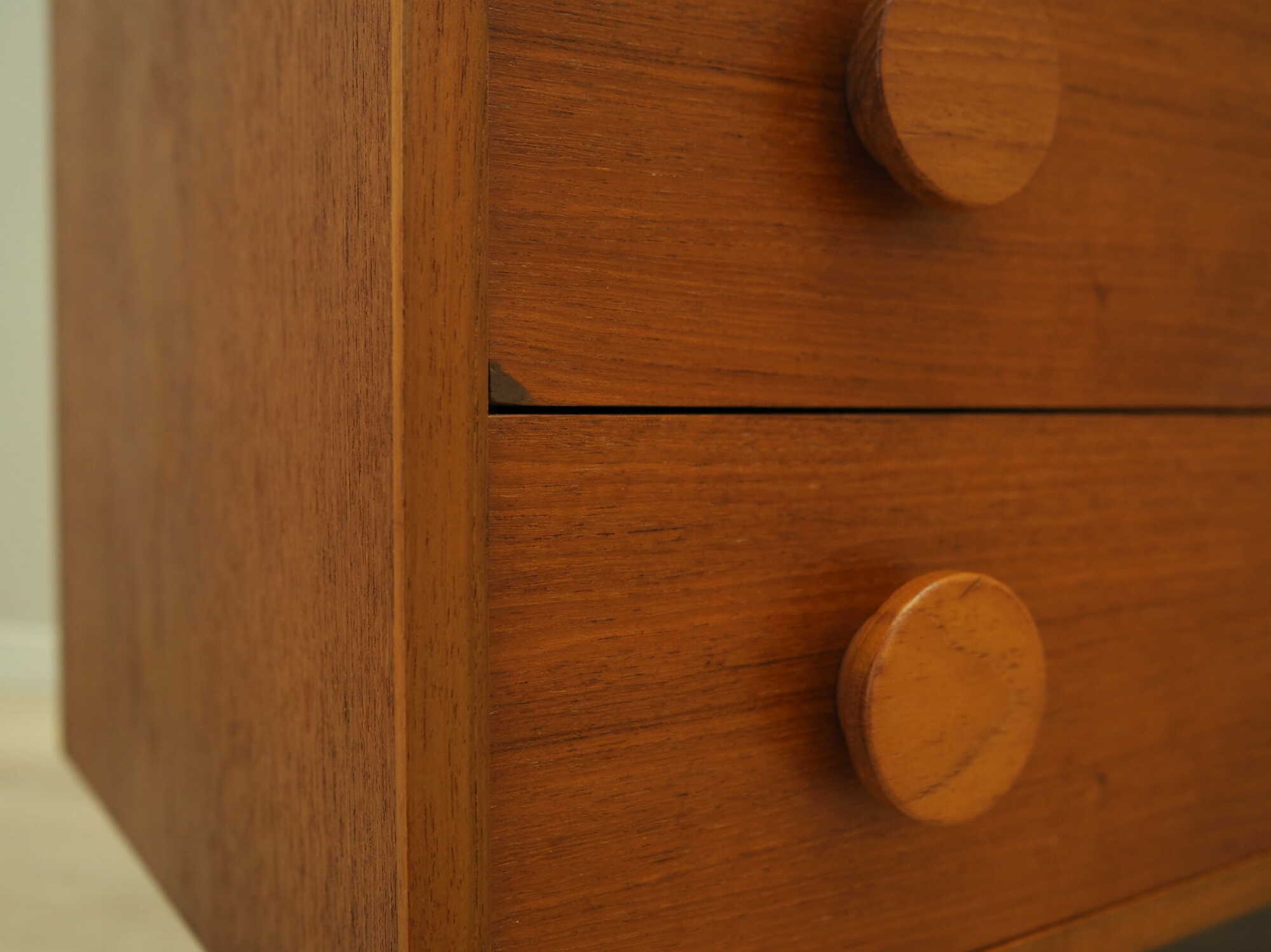 Vintage chest of drawers Teak wood Brown 1960s 9