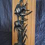 Vintage Wanddekoration Holz Kunststoff Schwarz 1960er Jahre 2
