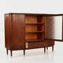 Highboard Walnussholz Braun 1960er Jahre 4