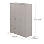 Kleiderschrank Extra Hoch Holz Taupe 5