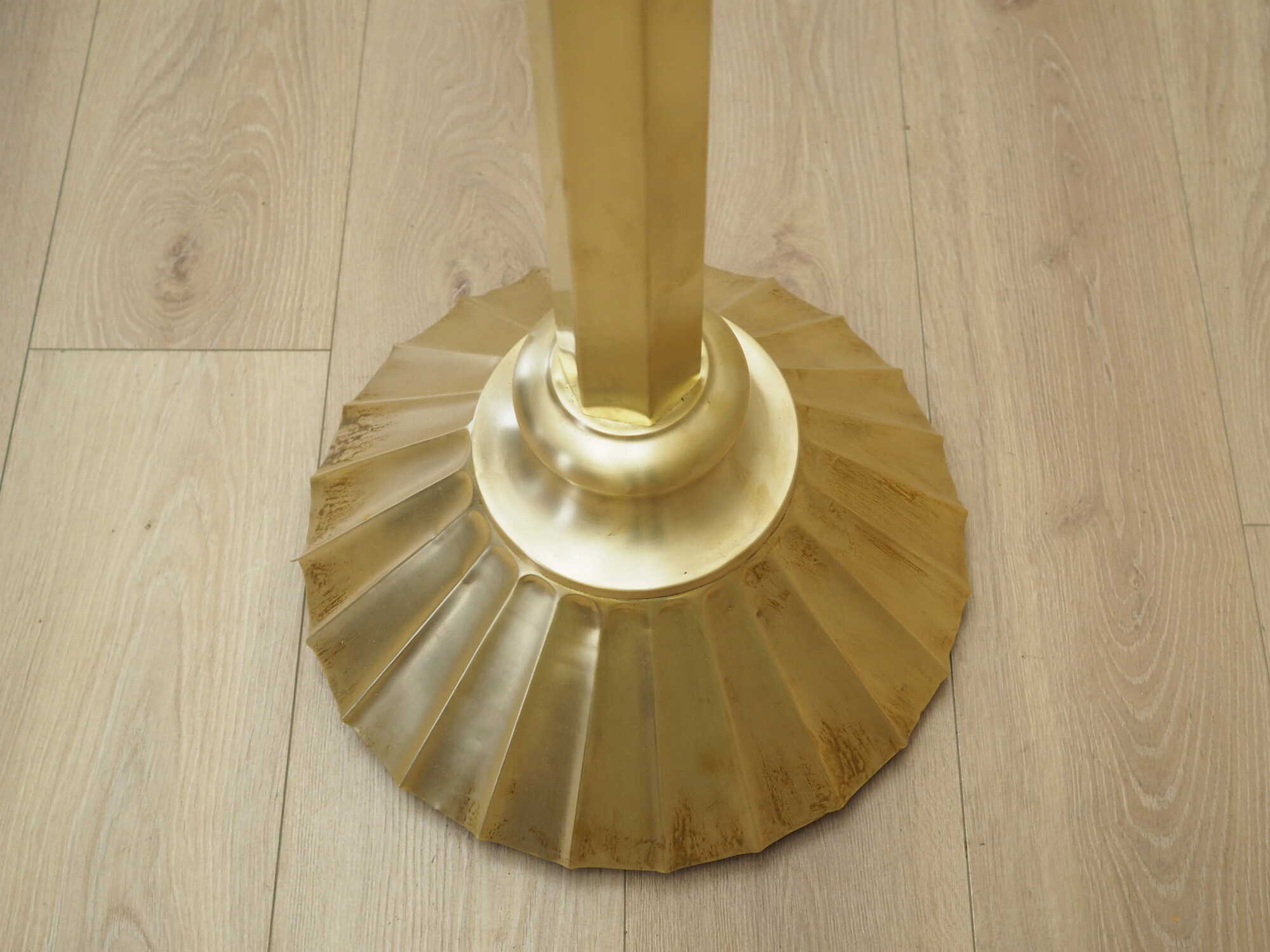 Vintage floor lamp glass metal gold 1920s 9