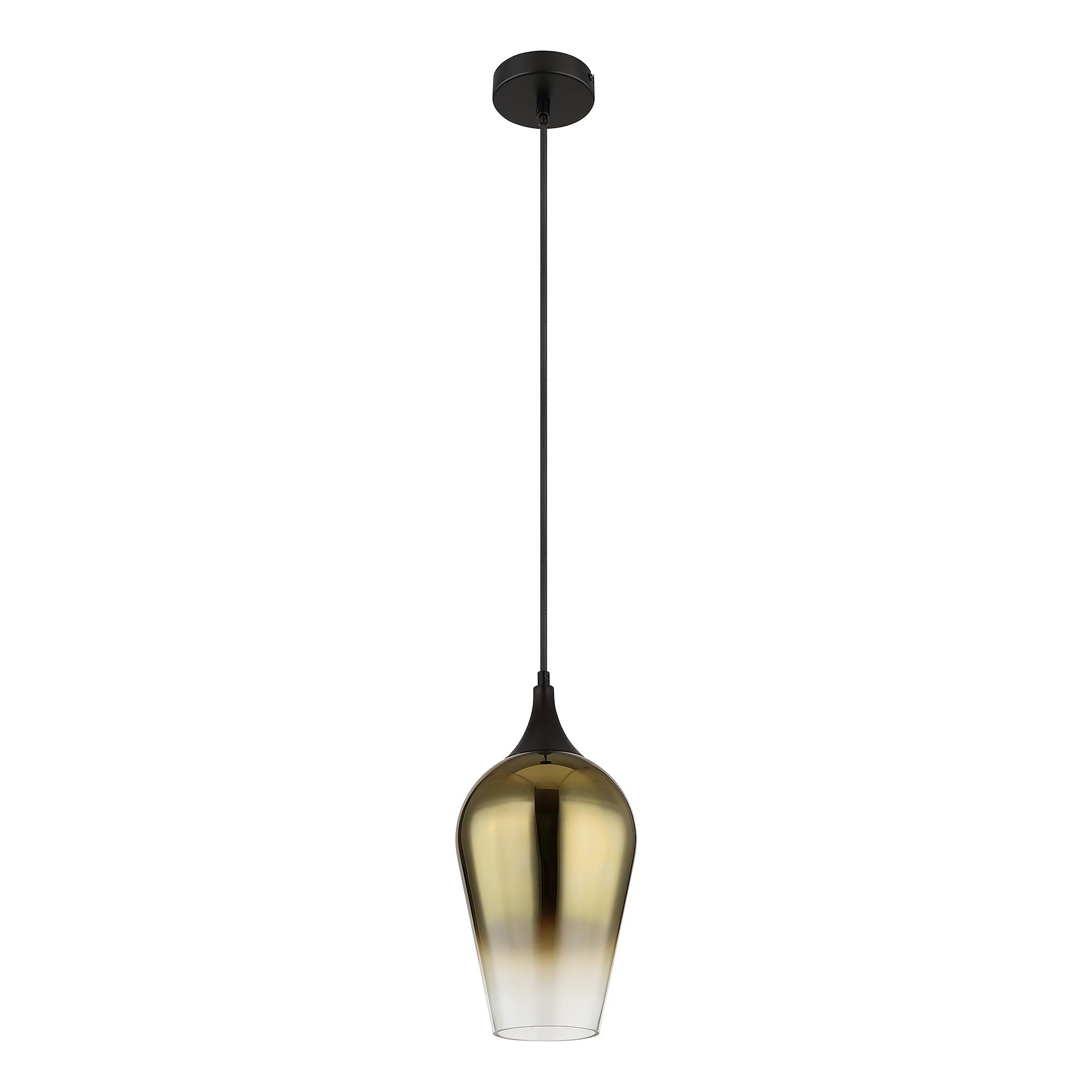 Pendant light Lavus Type D 1-Light  Colored glass  Iron Gold 4