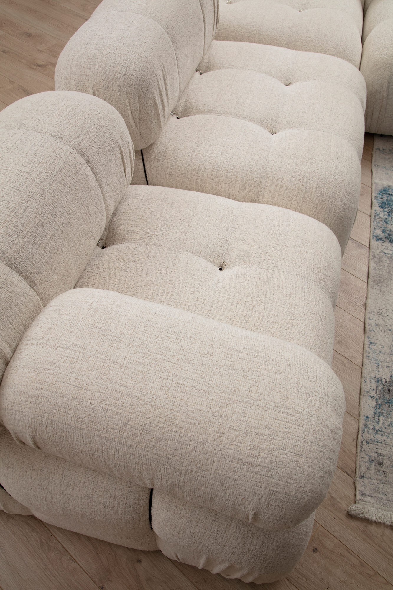 Sofa Récamiere Rechts Bouclé Creme 3