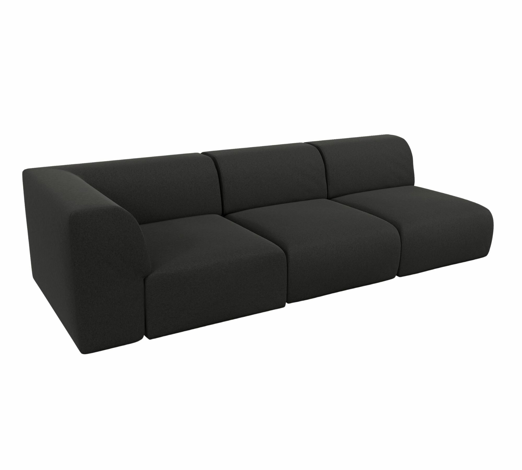 Pyllow Sofa 3-Sitzer Feingewebe Anthrazit 5