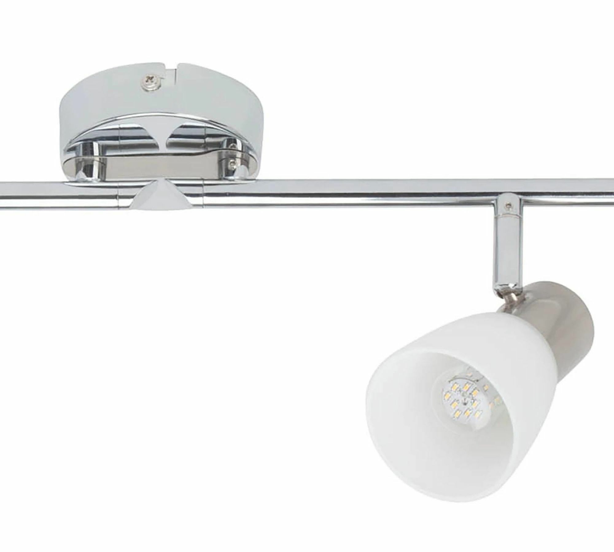 LED Ceiling light 4-lamp Metal Glass Silver 2