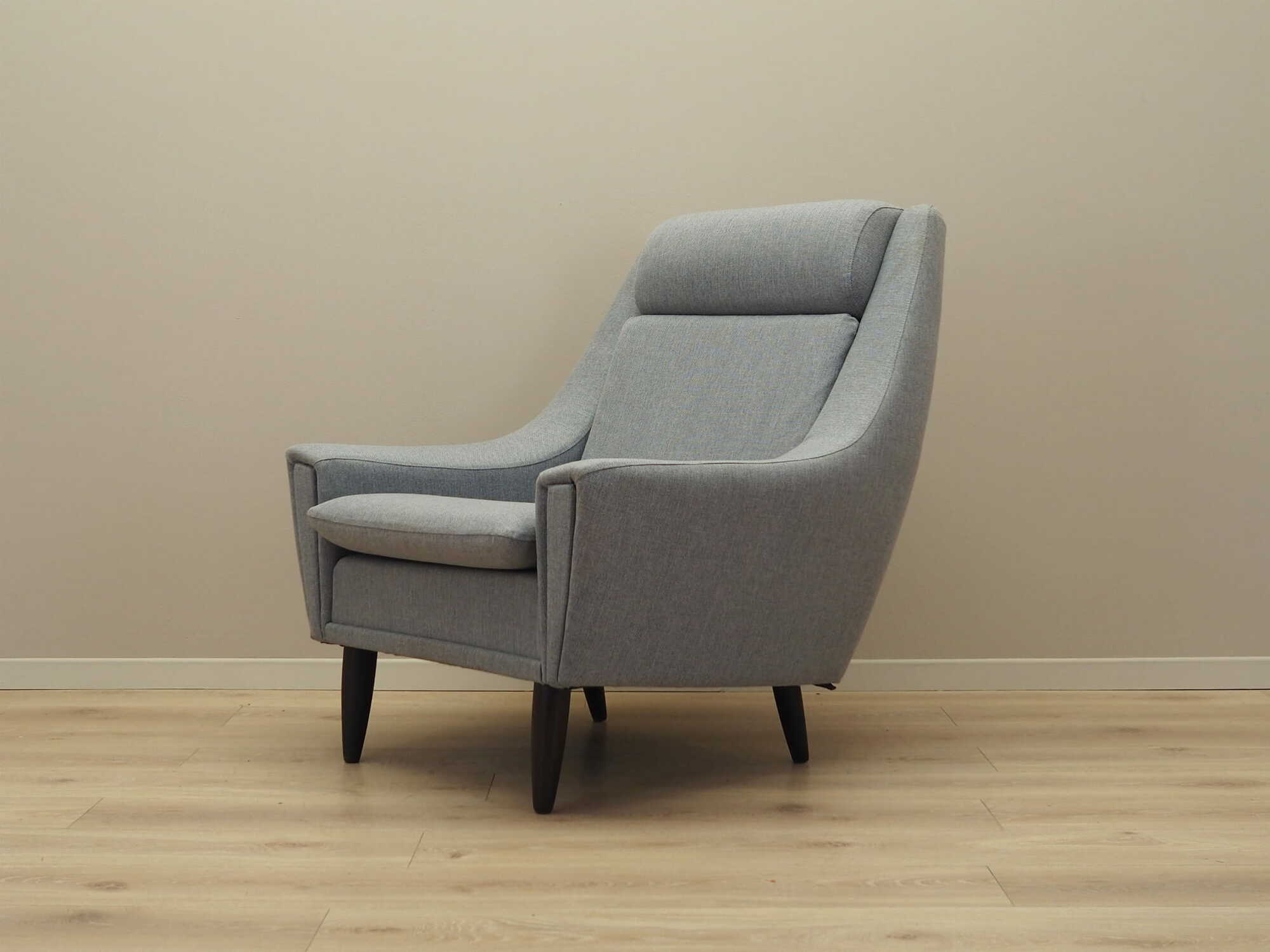 Armchair Textile Wood Grey 1970s 2
