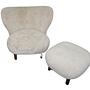 Little Petra VB1 Sessel mit Hocker Schafsfell 5
