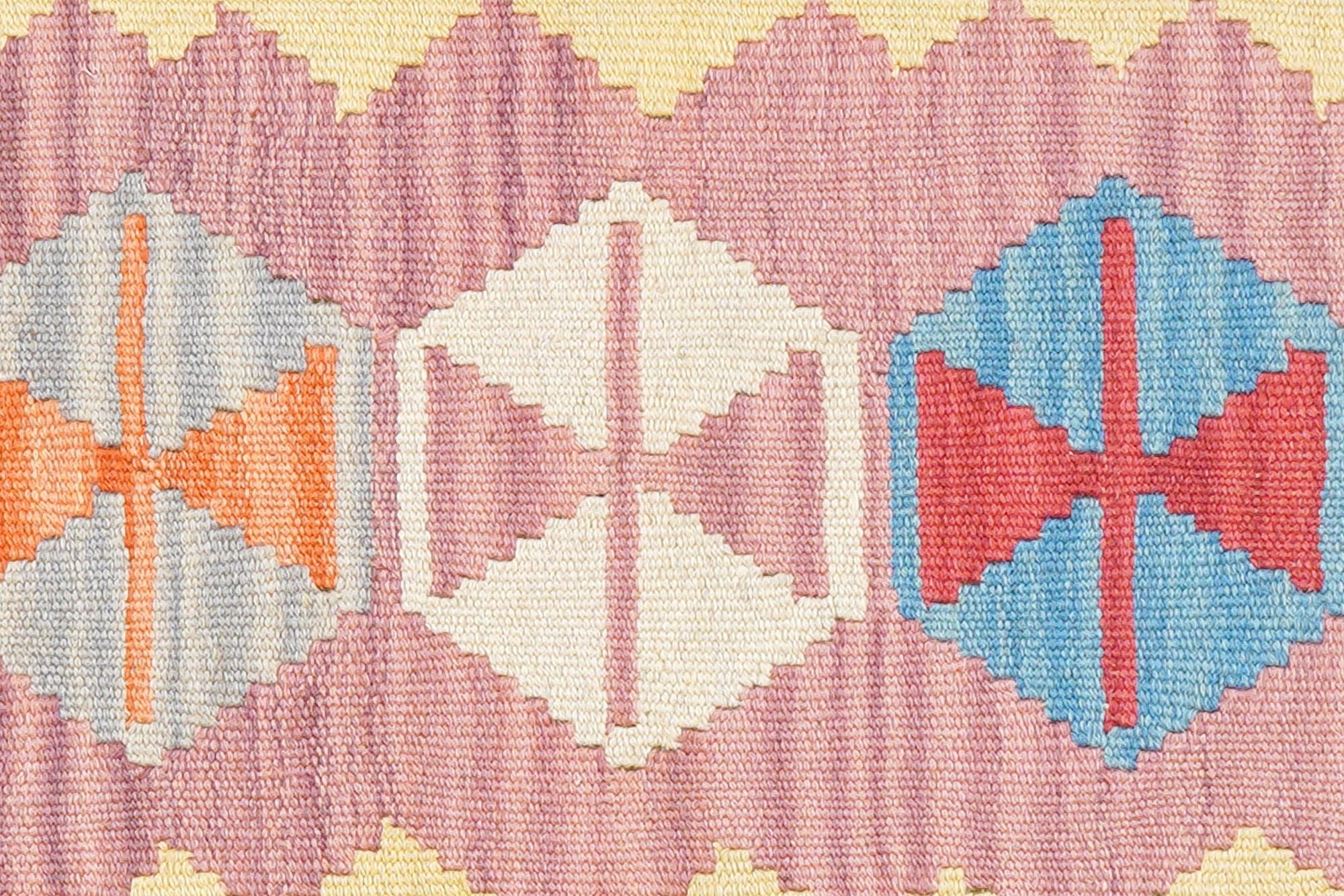 Kelim Gashgai Wolle Rosa 3