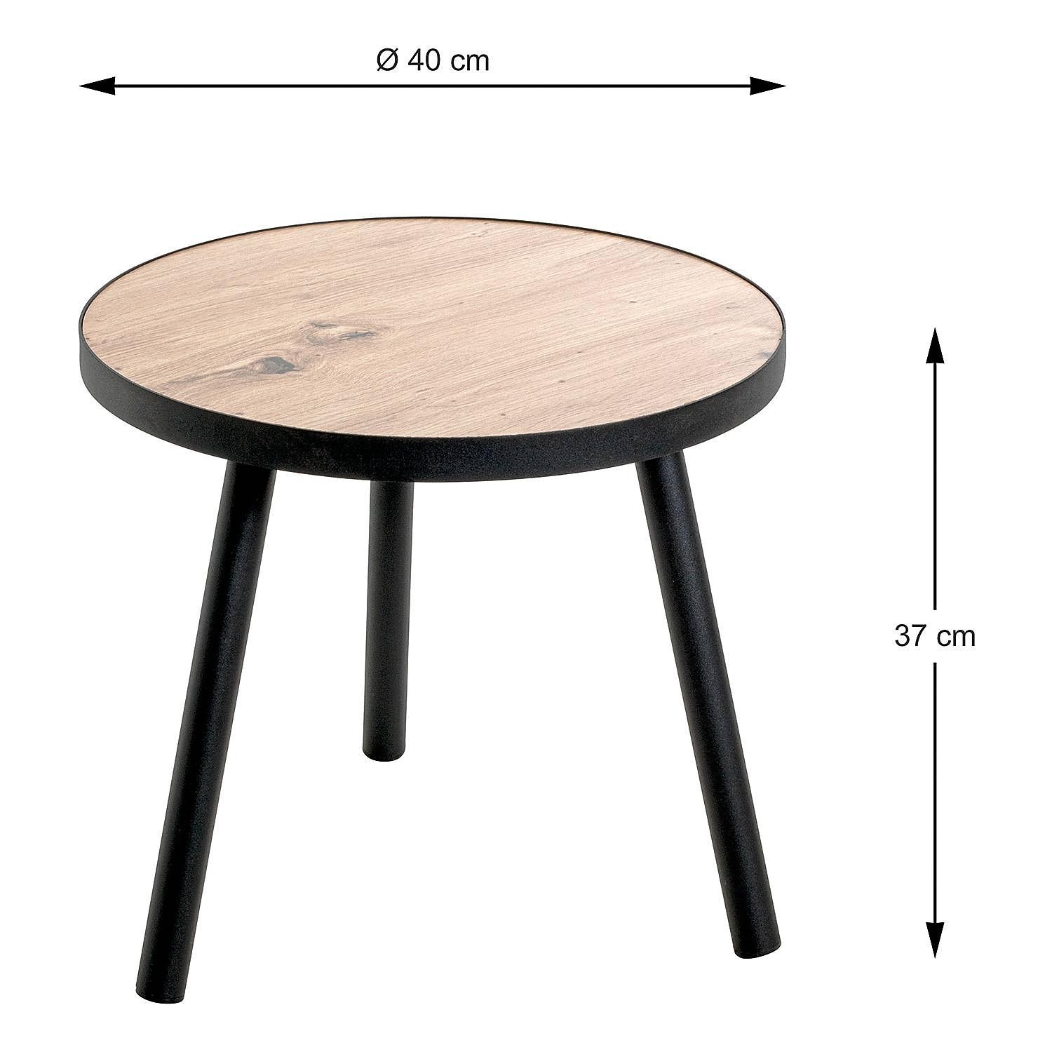 Baligill Beistelltisch MDF Stahl 40cm 2